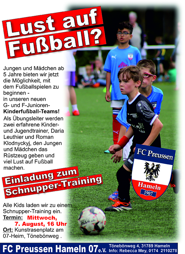 Kinderfußball: neue (alte) Trainer, neue F- und G-Junioren-Teams bei Preussen